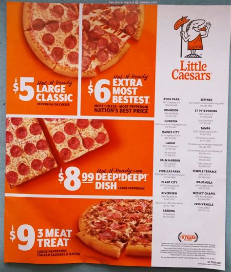 Detroit-Style Deep Dish Pizzas Drinks Large Round Pizzas Limited Time Offer Sides. . Little caesars pizza monroe menu